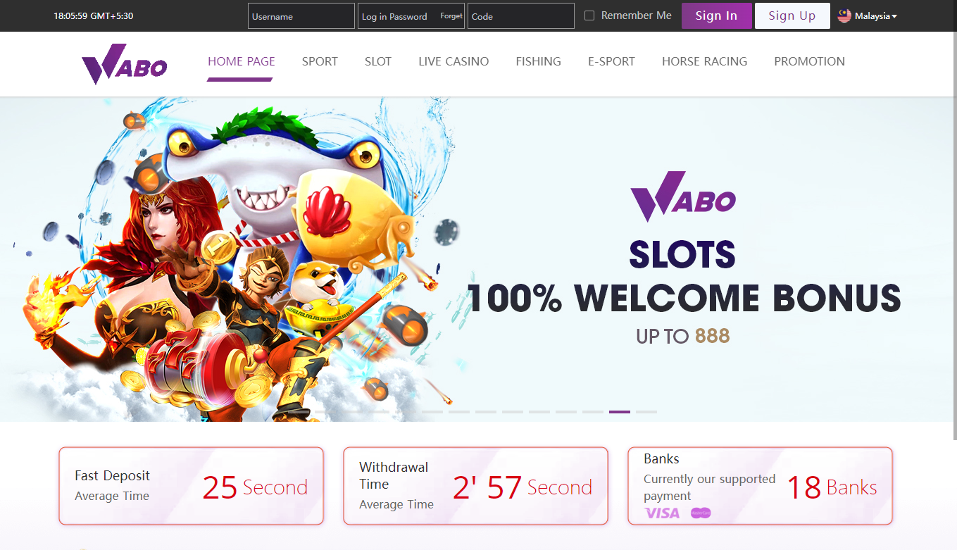Wabo22 Online Casino in SIngapore